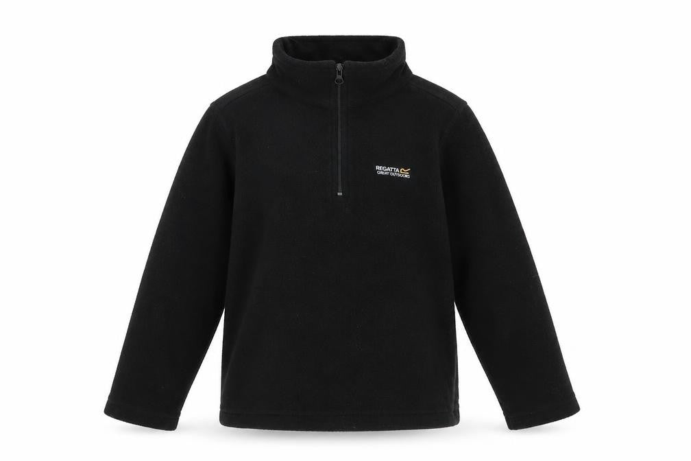 Regatta Boys Black 5-6 Yrs 1/2 Zip Sweatshirt