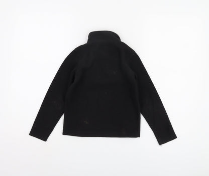Back view of Regatta boys’ black 5-6 yrs 1/2 zip sweatshirt