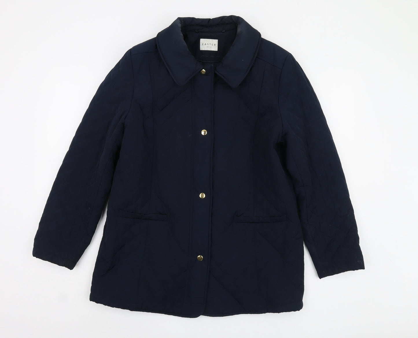 Eastex Women's Blue Quilted Jacket, Size 12, Elegant & Casual