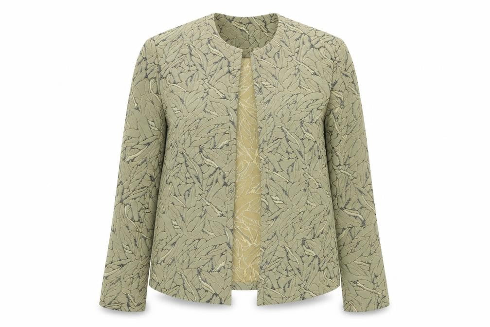 Eastex Women's Beige Floral Jacket, UK 10, Regular Fit