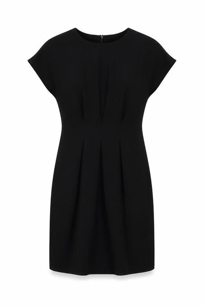 Front view of Asos Women's Black Dress, size 6, Short Sleeve, Elegant