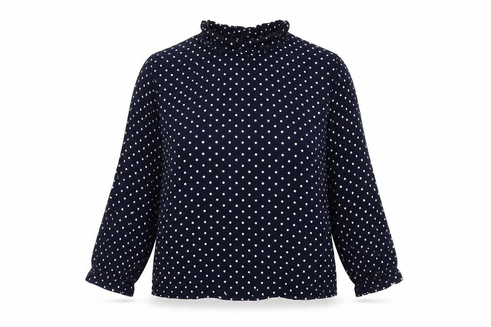 Marks & Spencer Women's Blue Polka Dot Blouse Size 12