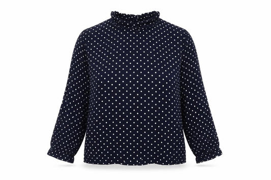 Marks and Spencer Women's Blue Polka Dot Blouse Size 12