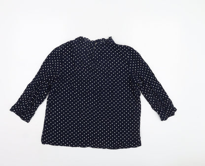 Marks & Spencer Women's Blue Polka Dot Blouse Size 12