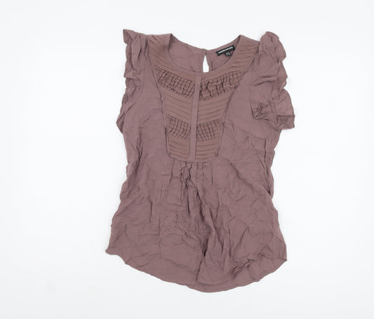 Warehouse Women's Purple Sleeveless Blouse Size 10