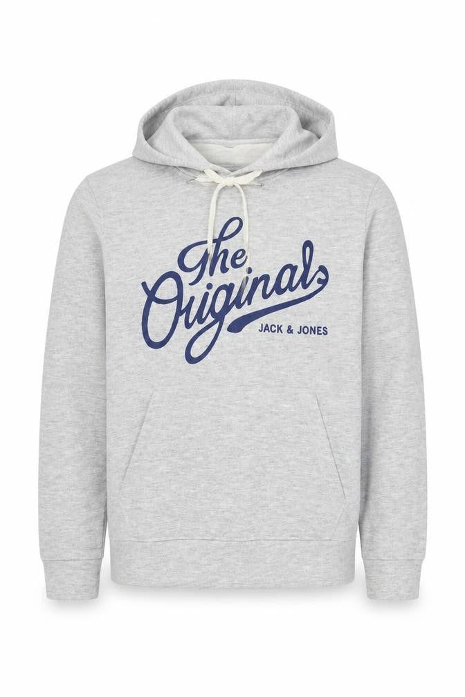 Jack & Jones Men's Grey Pullover Hoodie L