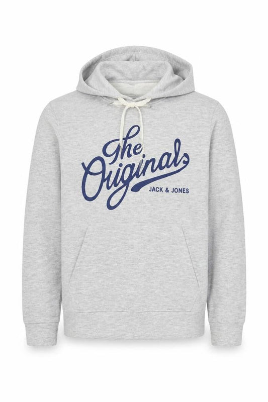 Jack & Jones Men's Grey Pullover Hoodie L