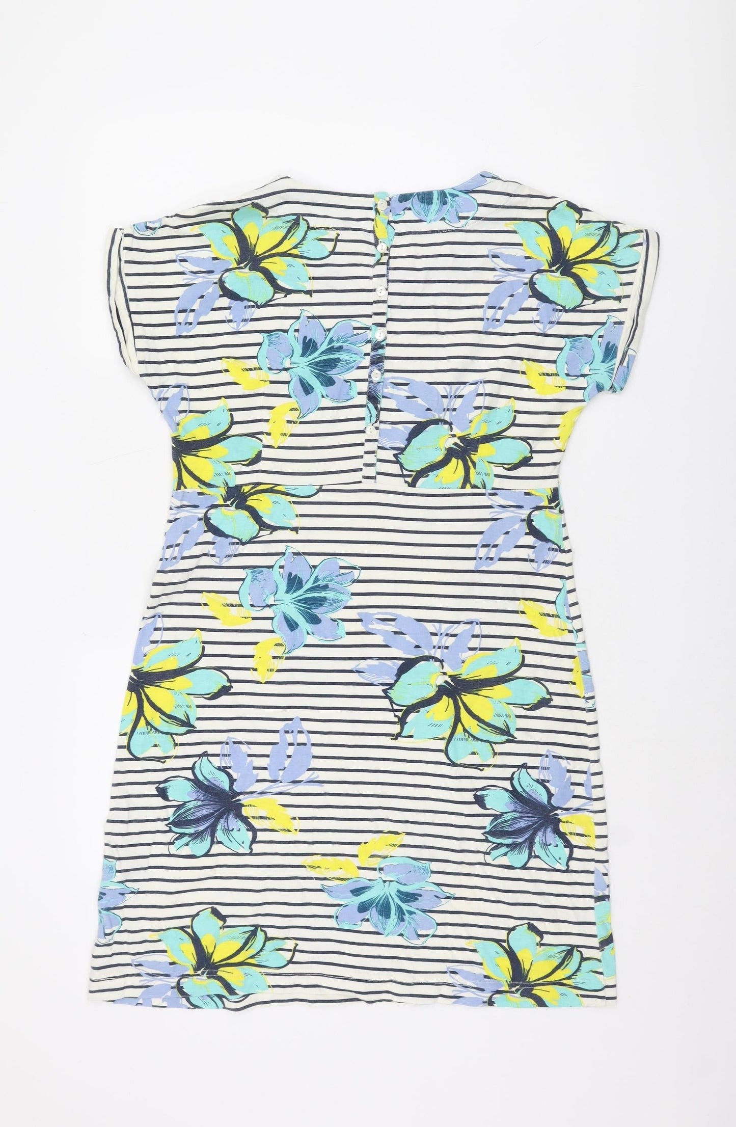 Weird Fish Women's Blue Floral Dress Size 12