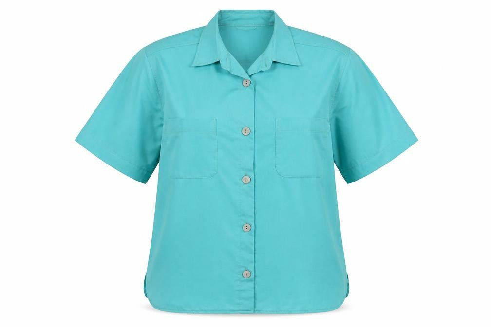 Eastex Women's Blue Button-Up Shirt Size 14