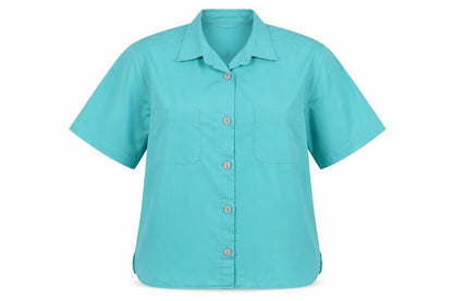 Eastex Women's Blue Button-Up Shirt Size 14