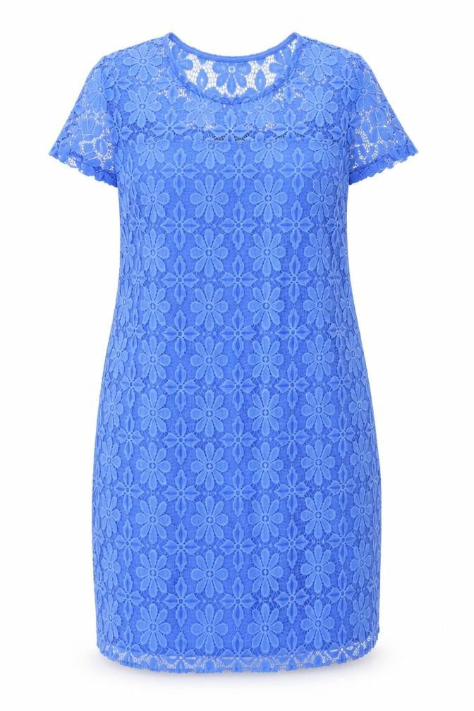 Kaleidoscope Blue Floral Lace Dress, Women, Size 16