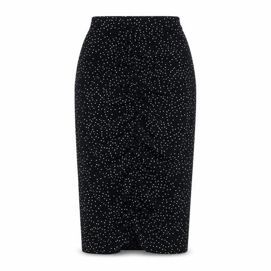 Zara Women's Black Polka Dot Midi Pencil Skirt XS
