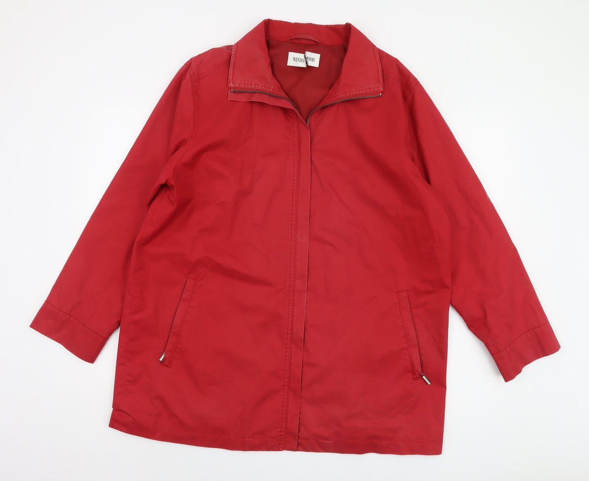 Windsmoor Women's Red Cotton Jacket Size 12