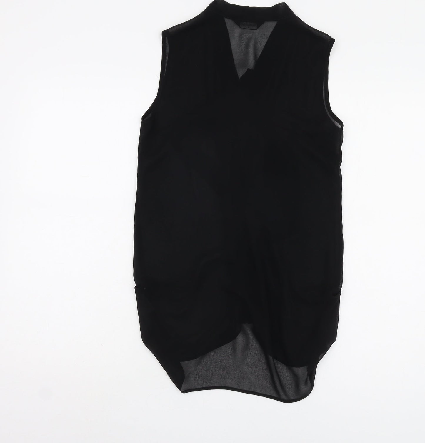 Miss Selfridge Black Sleeveless Blouse Women Size 8