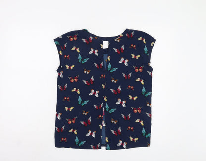 Abercrombie & Fitch Women's Blue Butterfly Blouse, S