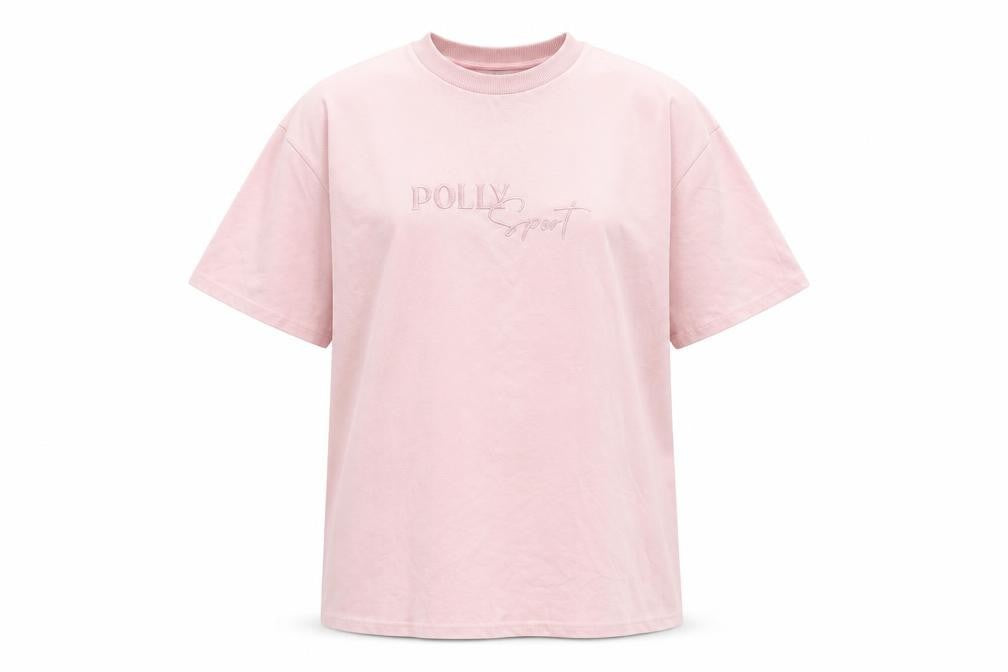Oh Polly Women's Pink T-Shirt - Size 6, Summer Casual