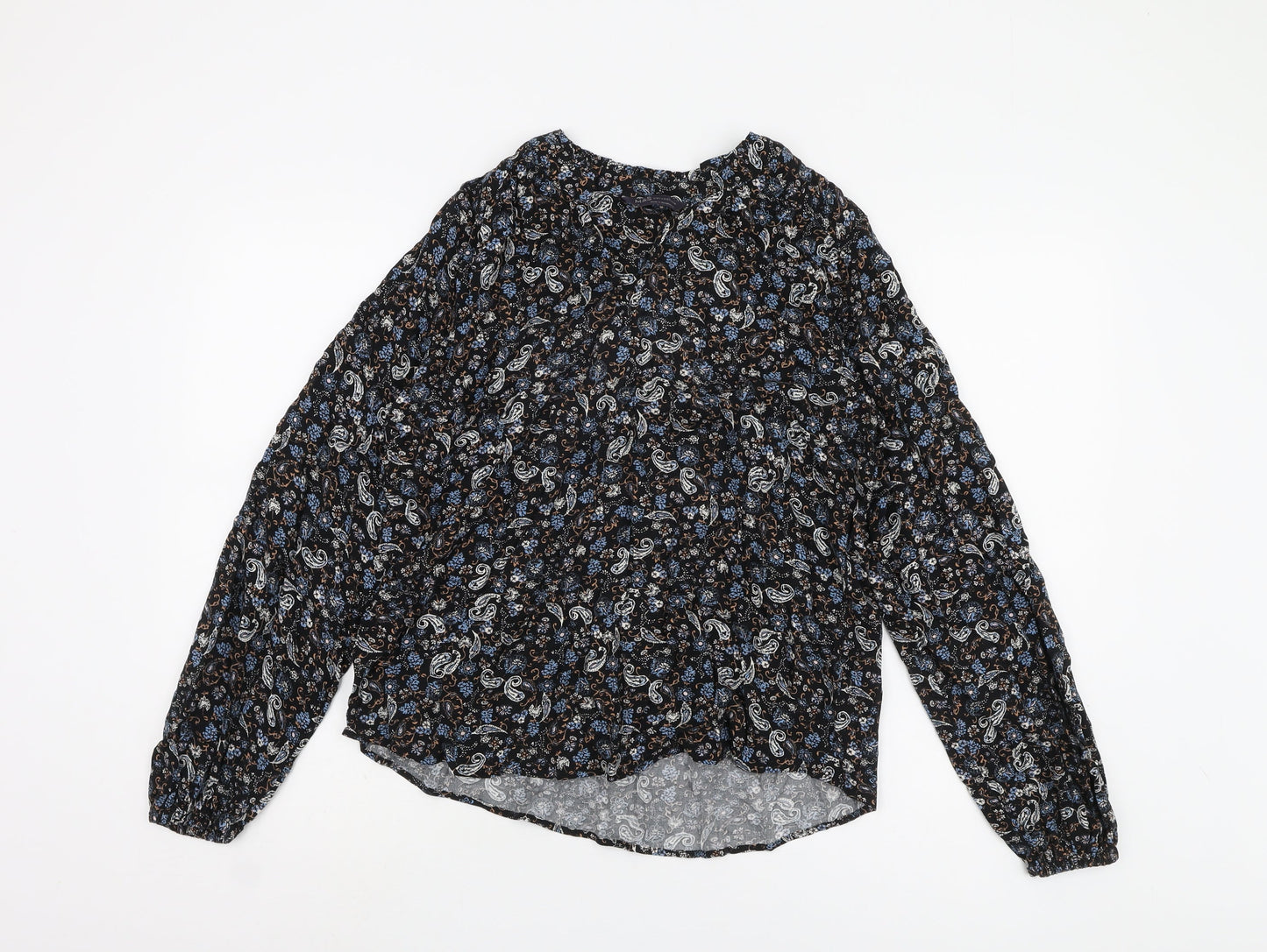 Marks and Spencer Women's Black Paisley Blouse Size 8
