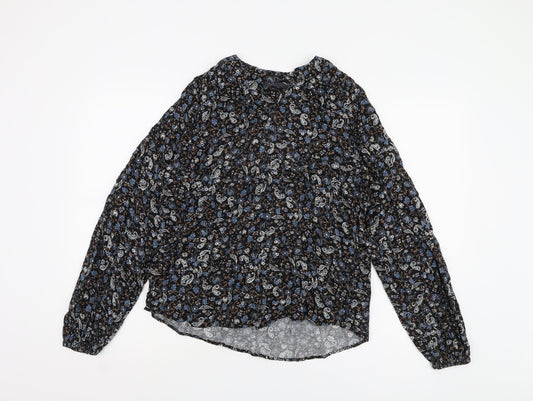 Marks and Spencer Women's Black Paisley Blouse Size 8