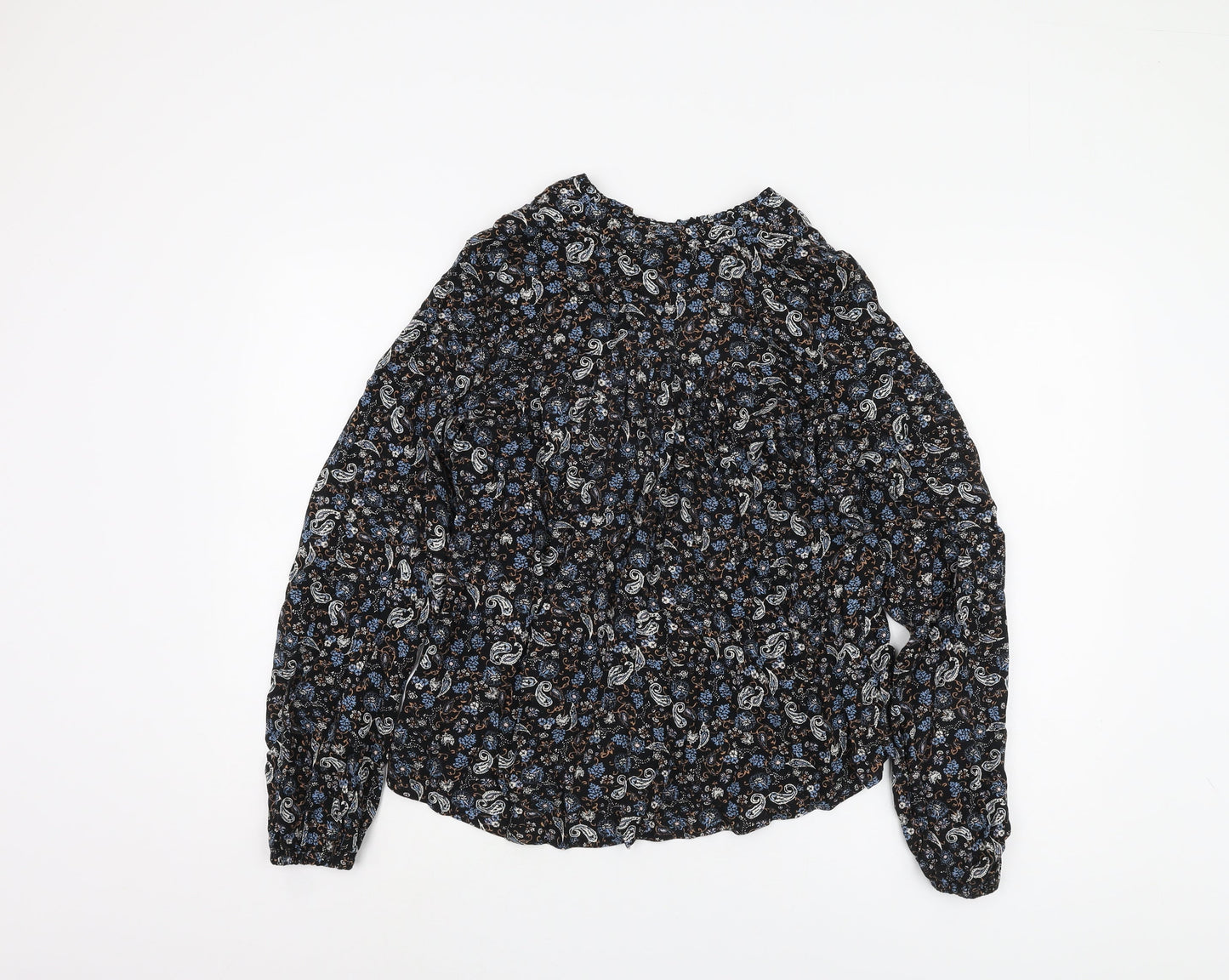 Marks and Spencer Women's Black Paisley Blouse Size 8