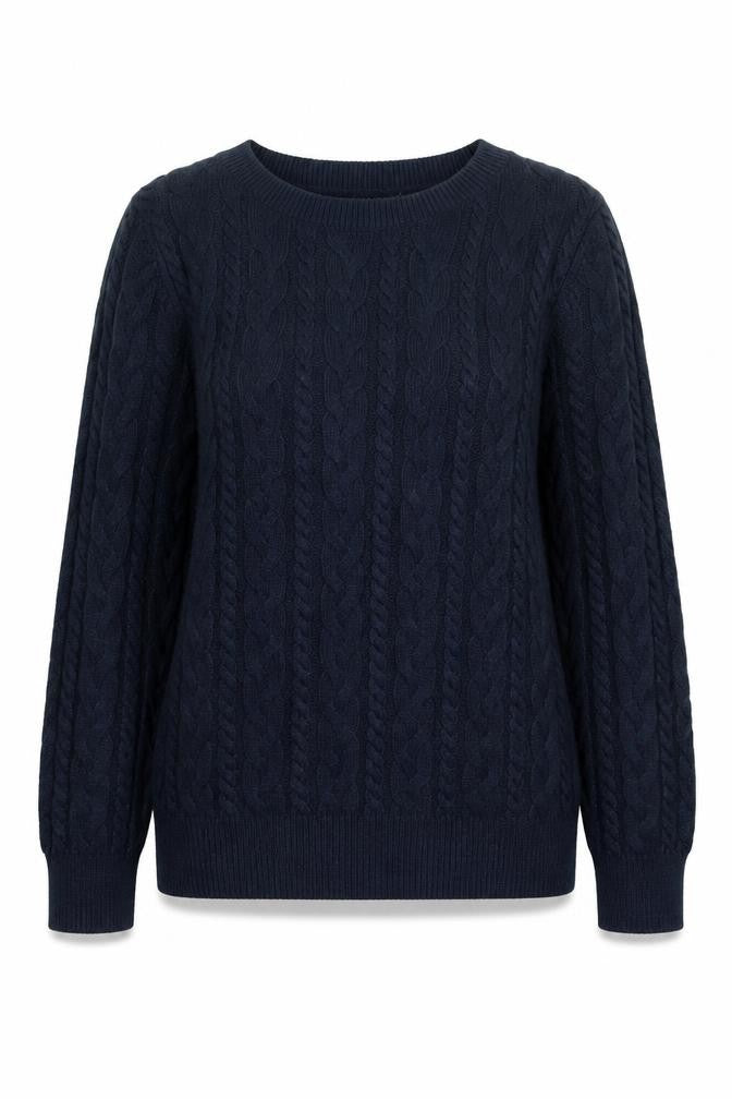 H&M Women's Blue Cable-Knit Pullover Jumper, Size S