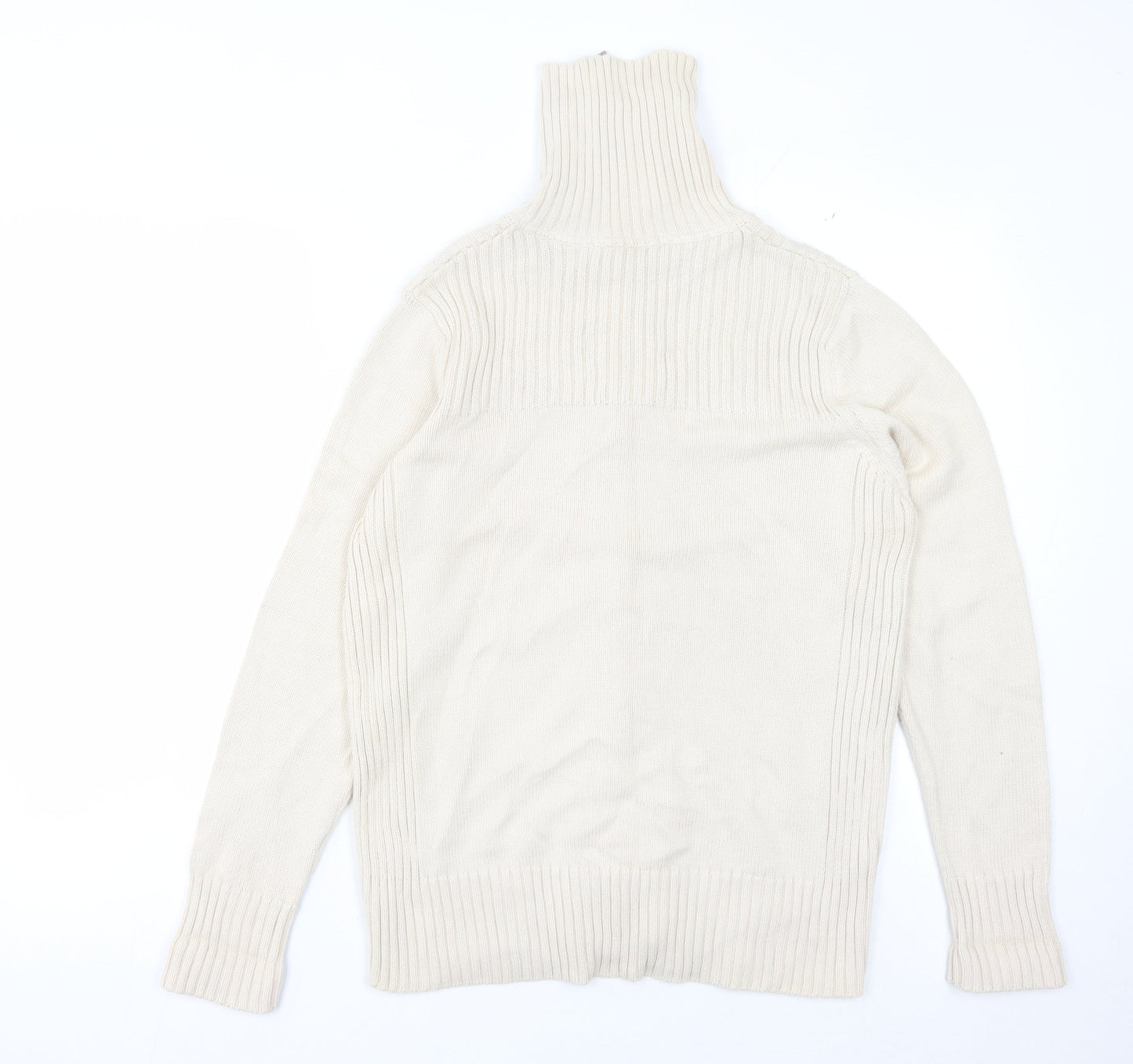 Marks and Spencer Women's Beige Full Zip Cotton Jumper