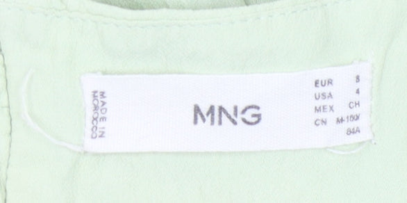 MNG Women’s Green Sleeveless Long Dress Size 8