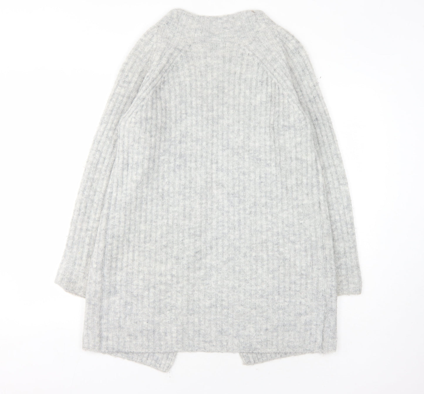 Fransa Women's Grey Chunky-Knit Cardigan, Size S