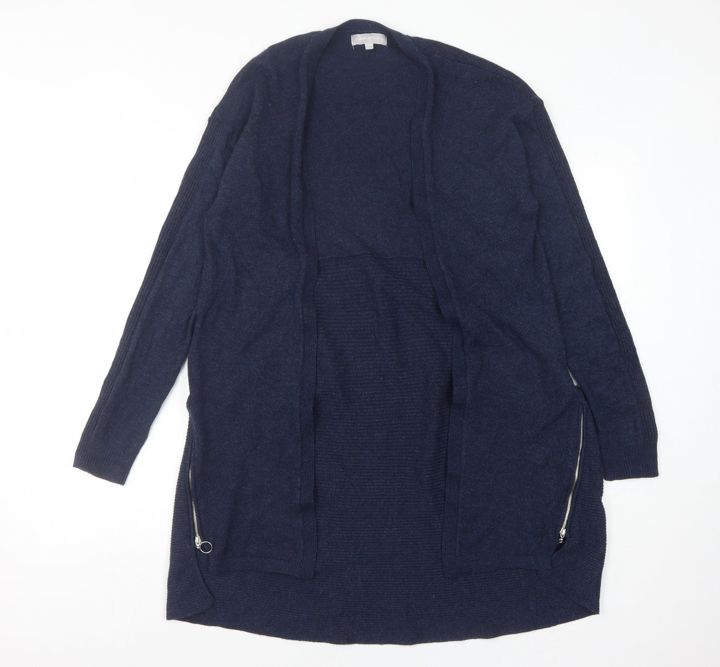 Red Herring Women's Blue Cardigan, Size 10, Zip Accent