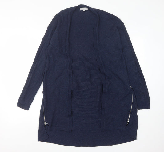 Red Herring Women's Blue Cardigan, Size 10, Zip Accent