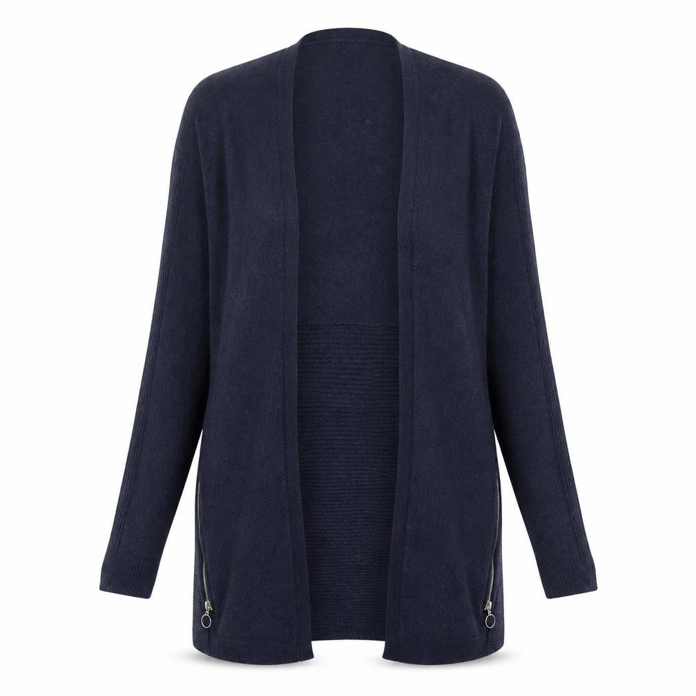 Red Herring Women's Blue Cardigan, Size 10, Zip Accent