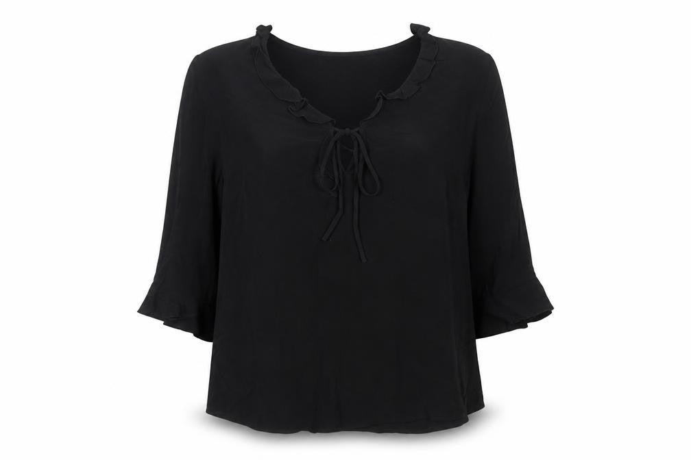 Marks & Spencer Women's Black Blouse, Size 8, Casual, Viscose