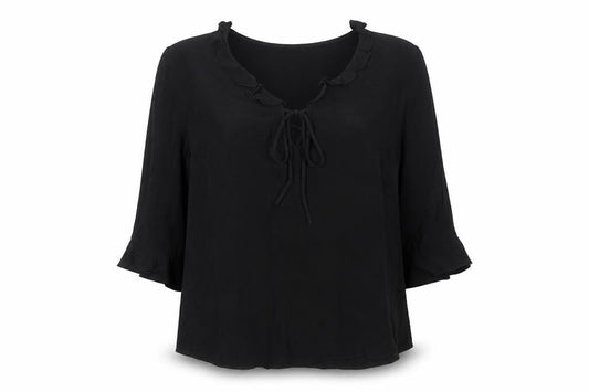 Marks & Spencer Women's Black Blouse, Size 8, Casual, Viscose