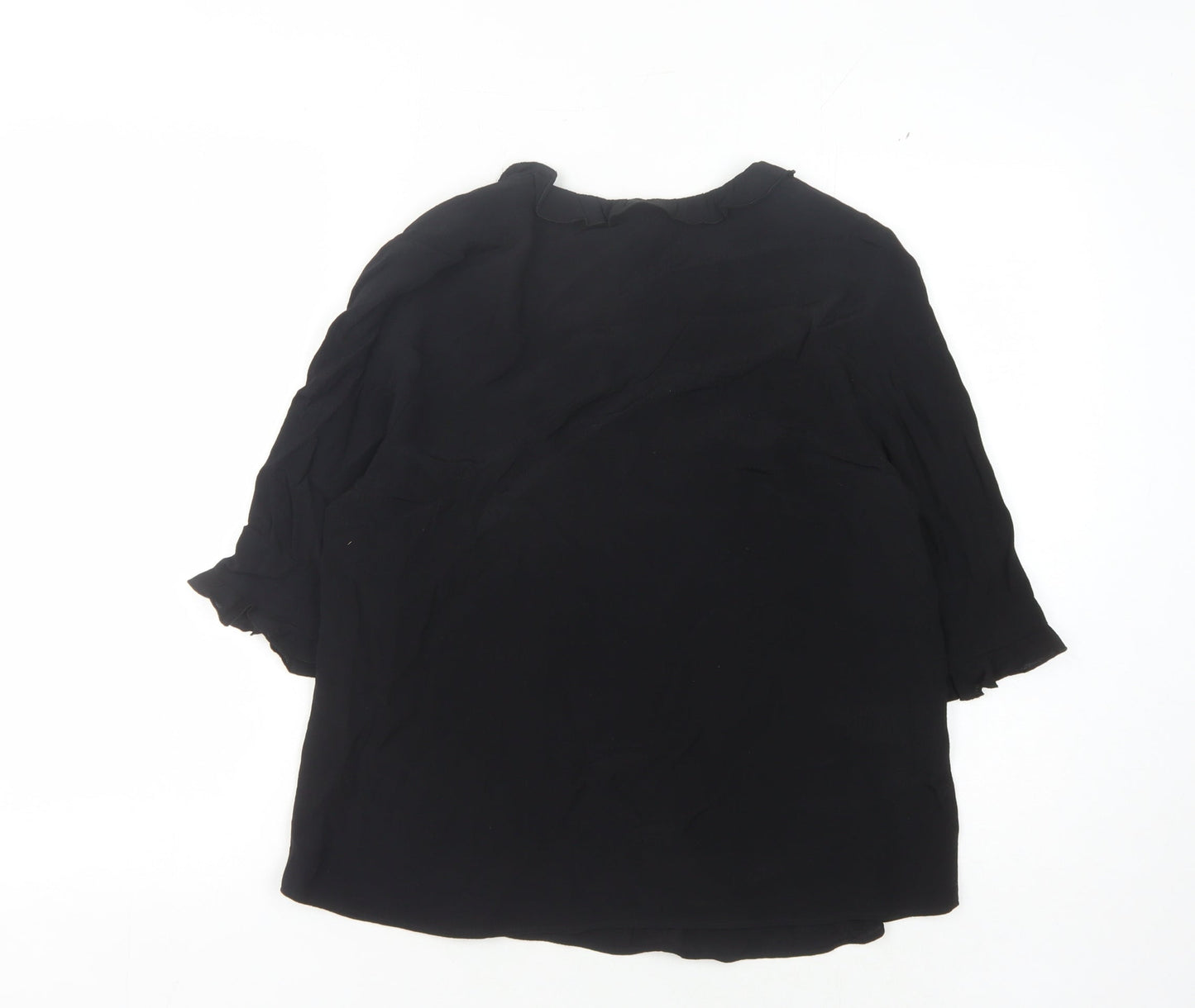 Marks & Spencer Women's Black Blouse, Size 8, Casual, Viscose