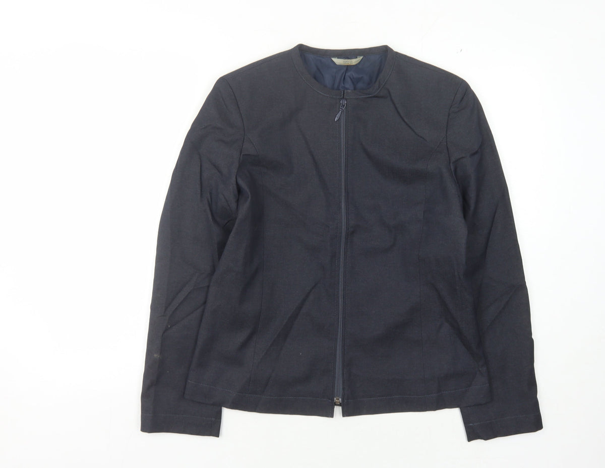 Marks & Spencer Women's Blue Classic Jacket Zip Size 10