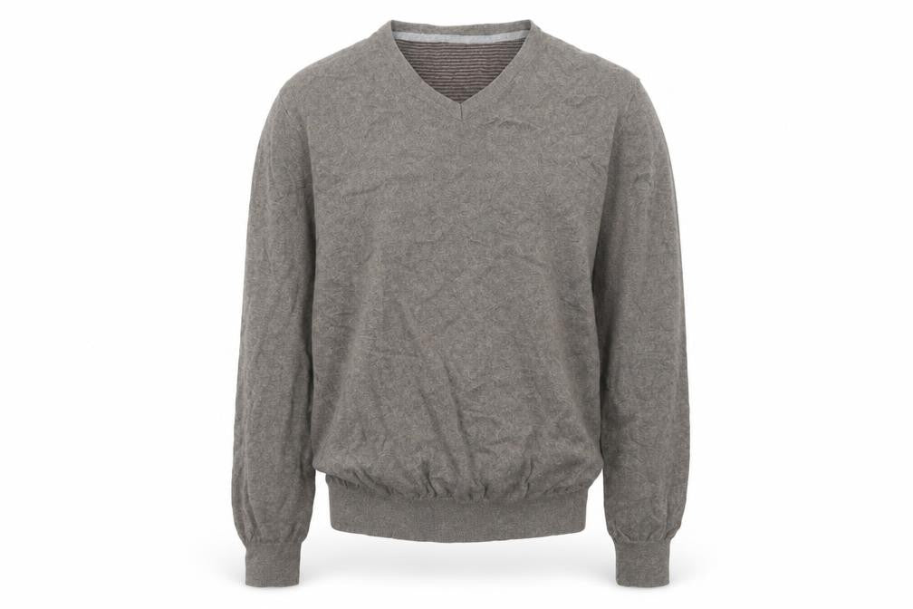 Jeff Banks Men's Brown V-Neck Knit Pullover L
