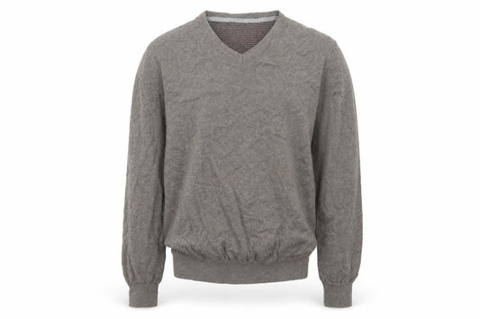 Jeff Banks Men's Brown V-Neck Knit Pullover L