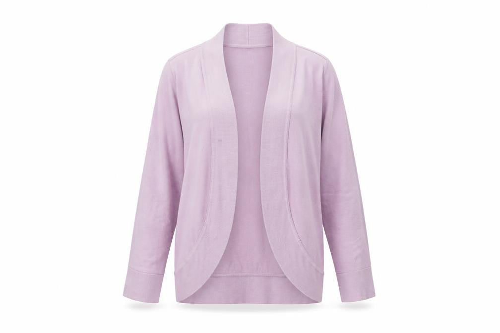 Linea Women's Purple Open Front Cardigan M Long Sleeve