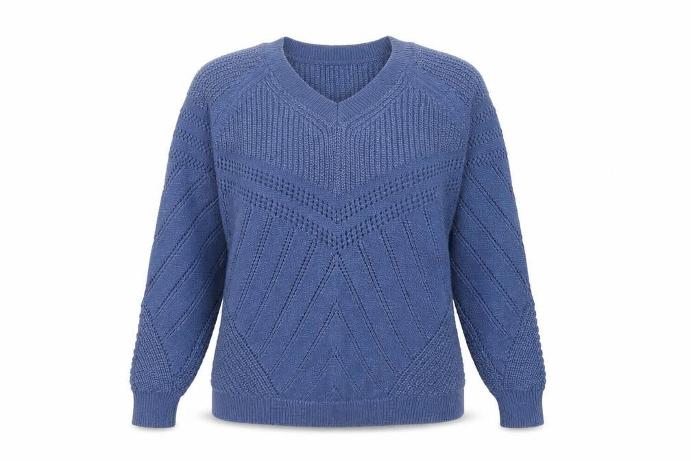 Marks & Spencer Women’s Blue V-Neck Pullover Jumper M