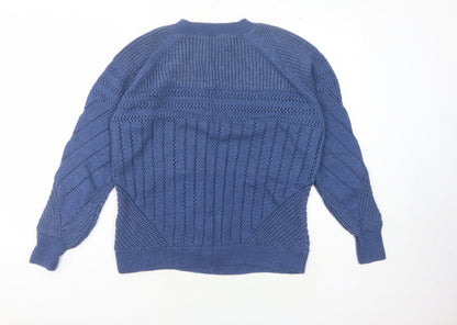 Marks & Spencer Women’s Blue V-Neck Pullover Jumper M