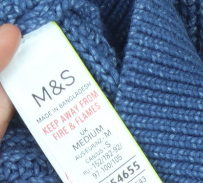 Marks & Spencer Women’s Blue V-Neck Pullover Jumper M