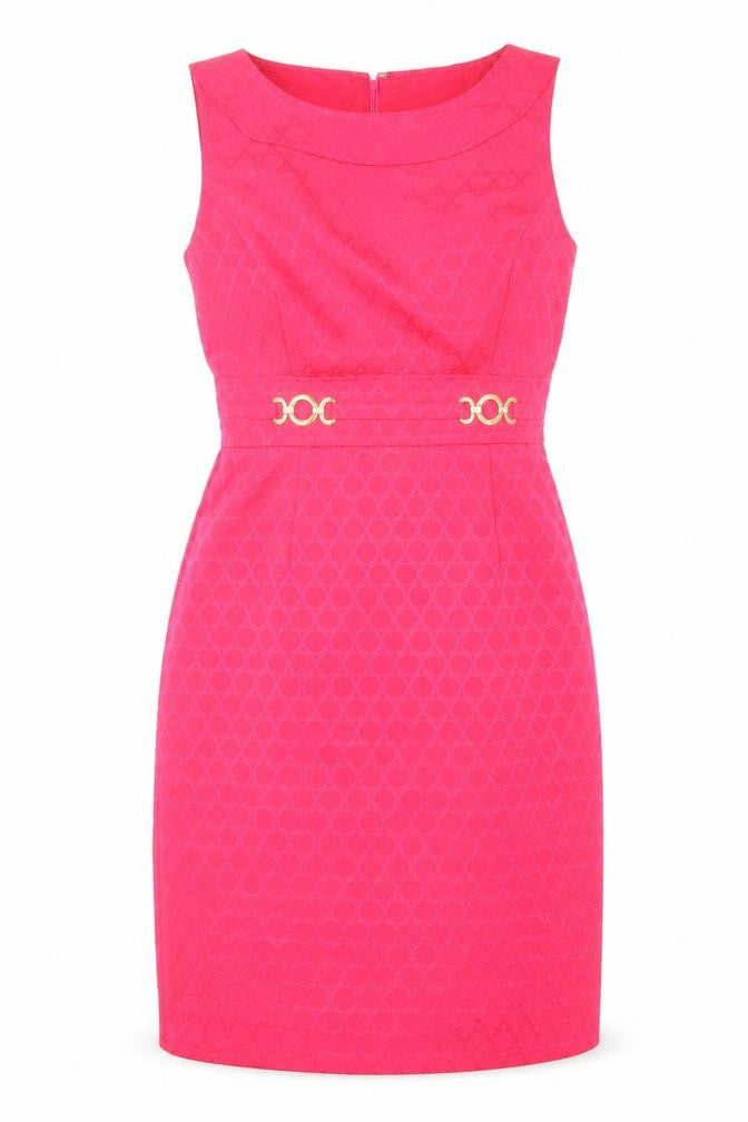 Tahari Pink Sheath Dress Size 4 Women's Business