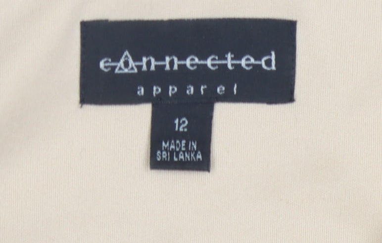 Connected Apparel Women's Black Floral Dress, Size 12