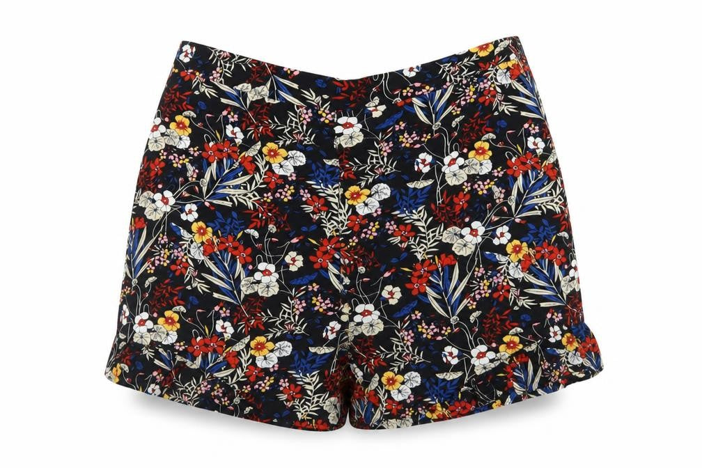 Parisian Women's Multicoloured Floral High-Waist Shorts