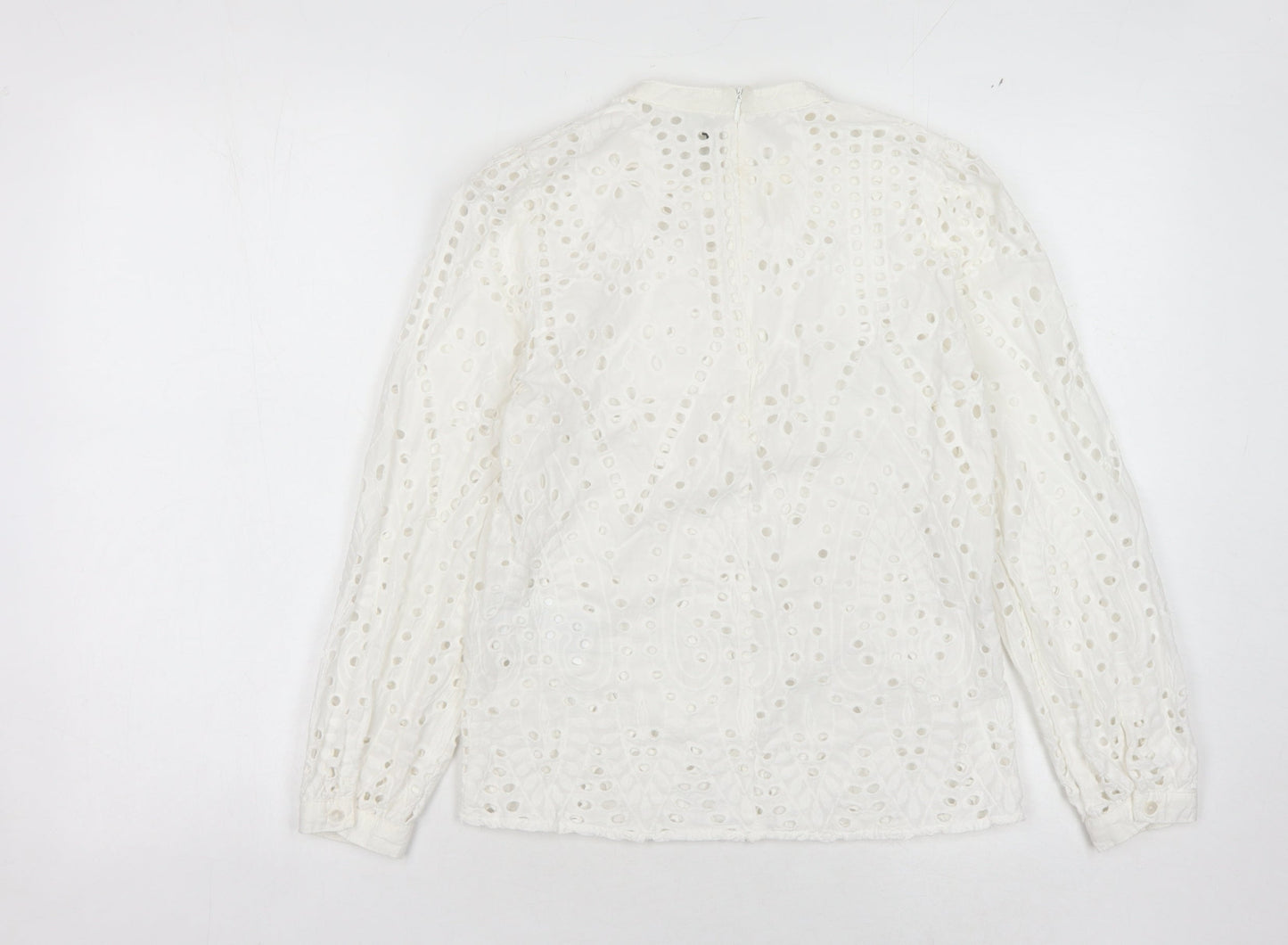 Only Women's White Long Sleeve Blouse Size 6
