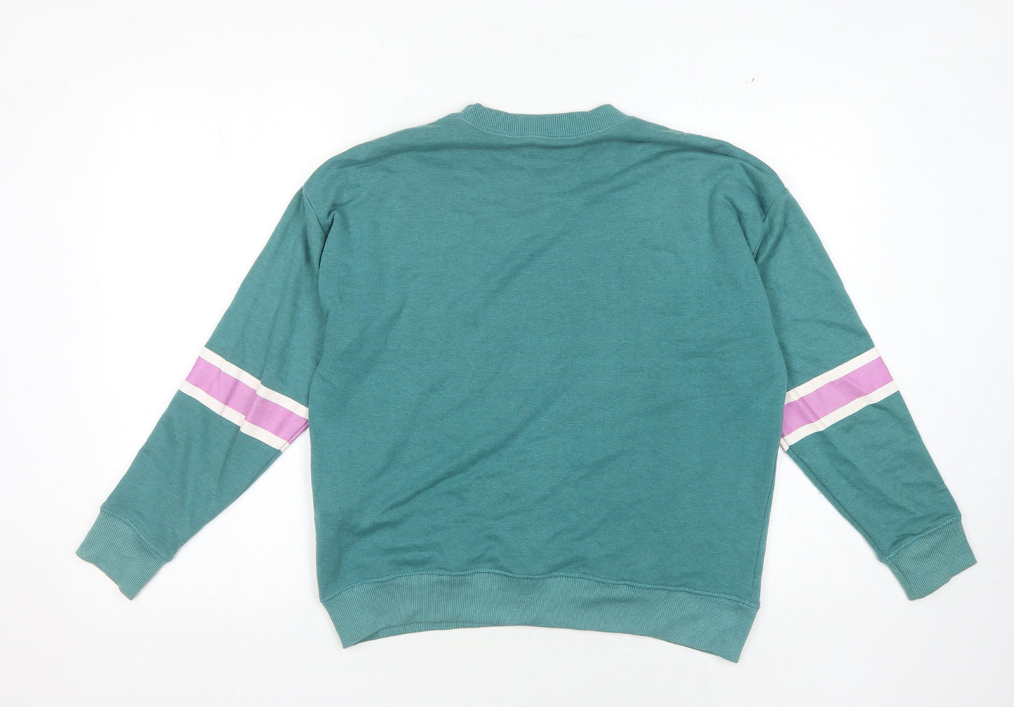 Pull&Bear Women's Green Pullover Sweatshirt Size S