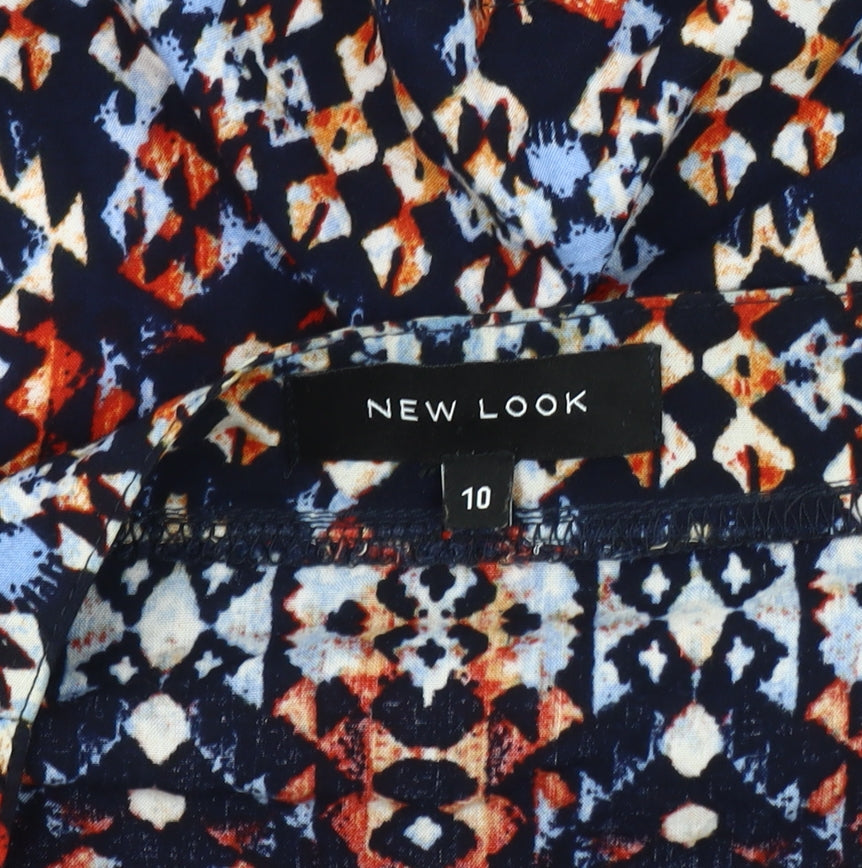 New Look Women's Geometric Multicolour Jacket Size 10