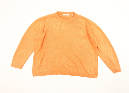 Julipa Women's Plus Orange Pullover Jumper Size 28/30