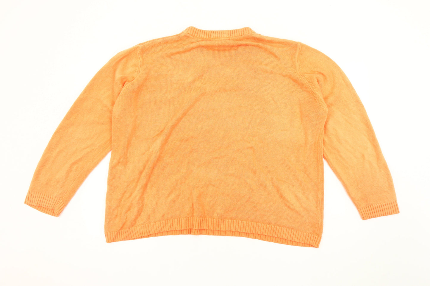 Julipa Women's Plus Orange Pullover Jumper Size 28/30