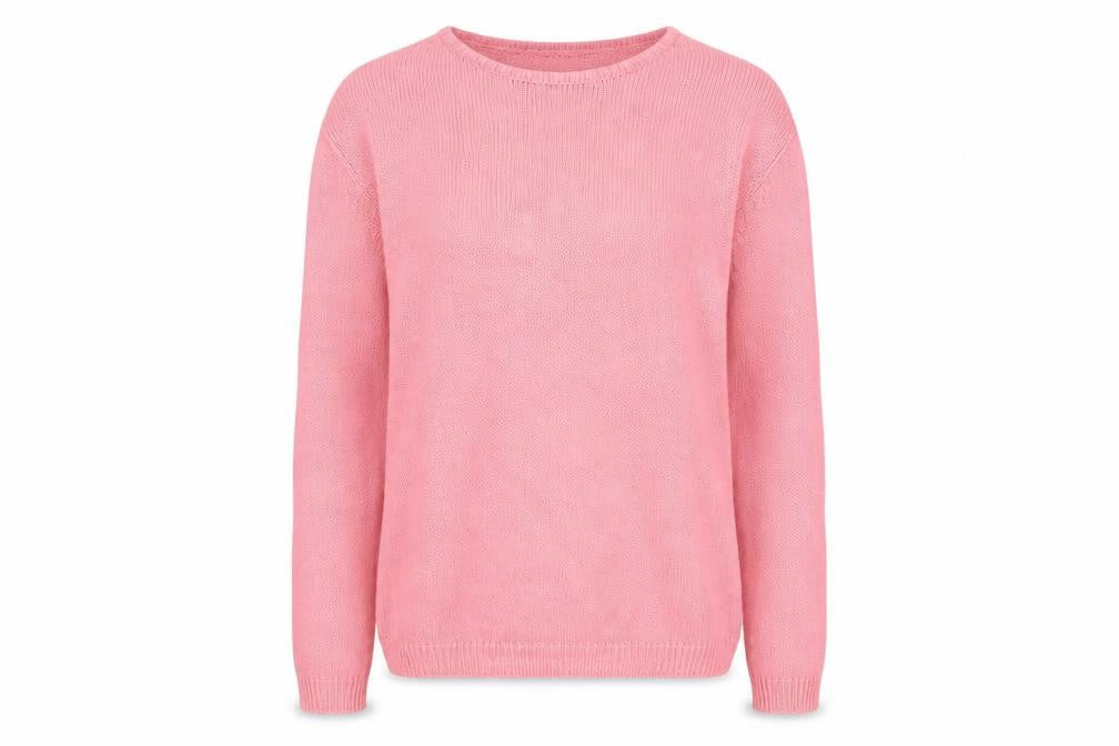 EWM Women's Pink Cotton Pullover Jumper Size S