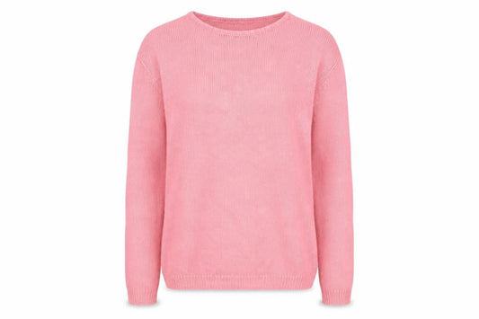 EWM Women's Pink Cotton Pullover Jumper Size S